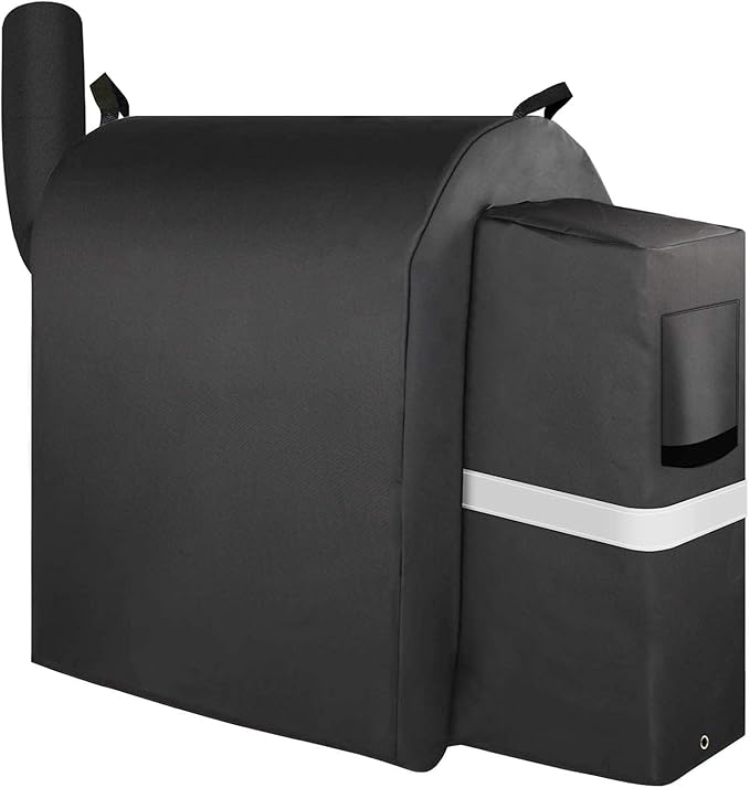 Pellet Grill Cover for Traeger Pro 34/780, BBQ 075, Z Grills 700/550 Series, Traeger Texas Elite 34 Grills, Heavy Duty Waterproof Outdoor Full Length Grill Cover, 53" L x 27" W x 49" H