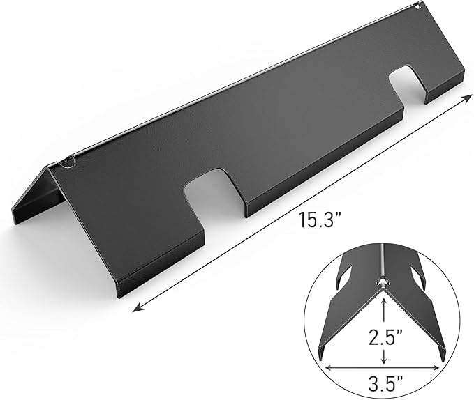 Uniflasy 7735 7637 Grill Parts for Weber Spirit E-210, Spirit 200, for Weber GS4 Spirit II 200, Spirit II E-210 Series Grills with Front-Mounted Control, 15.3" Flavorizer Bars & 17.5" Grates