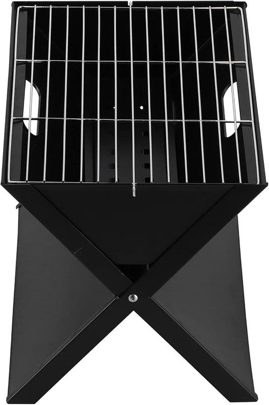 X Shape Charcoal Grill - Portable & Foldable BBQ Grill for Outdoor Cooking & Camping