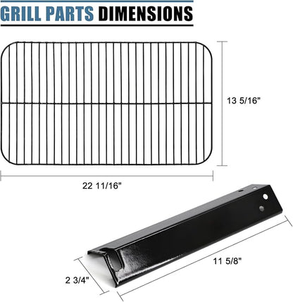 Replacement Grill Parts for Expert Grill XG10-101-002-02 3 Burner Gas Grill, Heat Tents Heat Plates & Cooking Grid Grate for 3 Burner Walmart Expert Grill Model XG10-101-002-02 GBC2016WRS