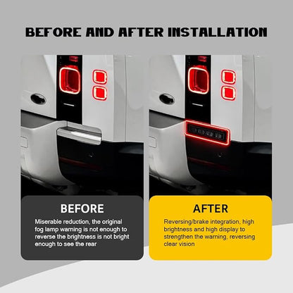 T T-ABC New Accessories Compatible with 2020-2025 Land Rover Defender Grill Lights 110 130 90 Fog Light P300 P400 P500 P525 Rear Bumper Lamp All Edition LED Trim Custom Front Replacement (GS+RN)