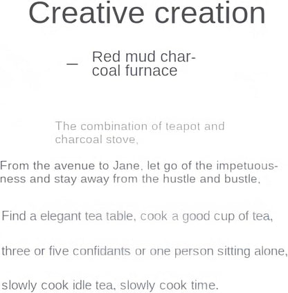 Chaozhou Imperial Kiln rare red clay charcoal stove Tea set Kung Fu Tea stove Outdoor Heating stove Barbecue oven Clay stove (old rock clay charcoal stove)