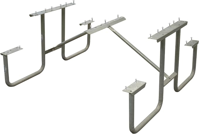Picnic Table Frame Kit – Commercial Grade, Fully Welded Steel, 6-Foot DIY Design (Customer Supplies Lumber), Made in The USA