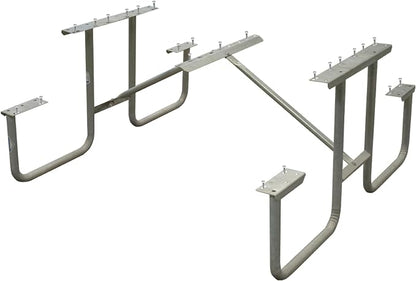 Picnic Table Frame Kit – Commercial Grade, Fully Welded Steel, 6-Foot DIY Design (Customer Supplies Lumber), Made in The USA