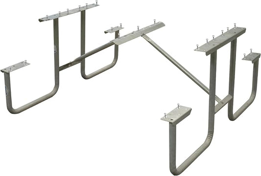 Picnic Table Frame Kit – Commercial Grade, Fully Welded Steel, 6-Foot DIY Design (Customer Supplies Lumber), Made in The USA