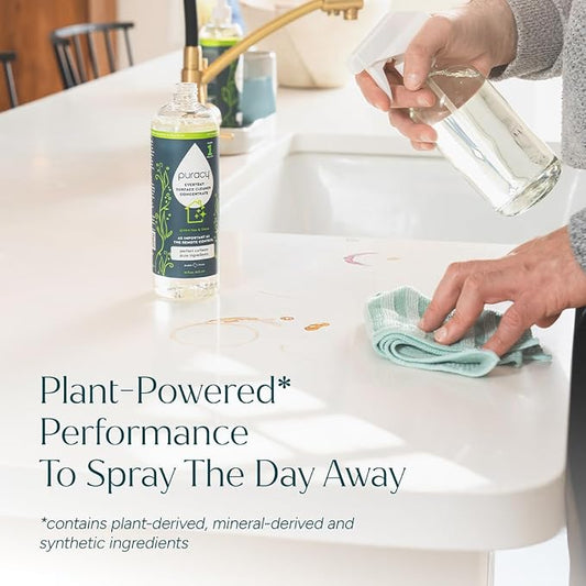 Puracy All Purpose Cleaner Concentrate – Plant-Powered Multi-Surface Cleaner - Surface Cleaner Solution As Seen on TikTok (Organic Lemongrass, 16 fl oz, 3 Pack)