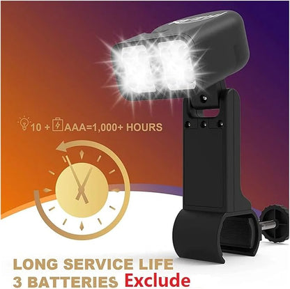 Double Head Grill Lights, Heat Resistant LED Lamp, Multifunctional Rotatable Light, for BBQ Night Fishing