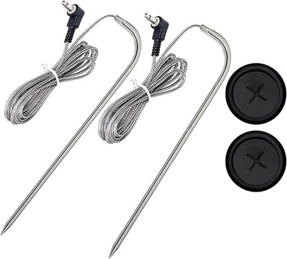 2-Pack Temp Meat Probe Replacement for Pit Boss Pellet Grills and Smokers, 3.5 mm Plug Thermometer Probes ，Compatible with Pit Boss Series Pellet Grill