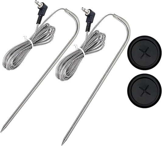2-Pack Temp Meat Probe Replacement for Pit Boss Pellet Grills and Smokers, 3.5 mm Plug Thermometer Probes ，Compatible with Pit Boss Series Pellet Grill