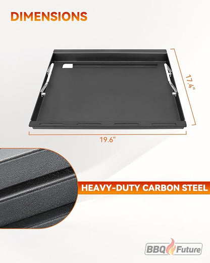 Full Size Griddle Inserts for Weber Spirit 300 Series(2025 Models) and Spirit 200 Series, 7637 Flat Top Grill Part for Weber Spirit E310 E325 EP325(2025), GS4 Spirit I & II E210 E220, Carbon steel