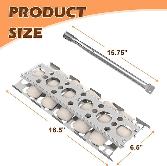 Grill Briquettes Tray Replacement Parts Kit for Summerset Sizzler 26" 32" Grill, Briquettes Tray Parts for RCS RJC32A RJC26A RJC40A RJC32AL RJC40AL Heat Plates and Burner