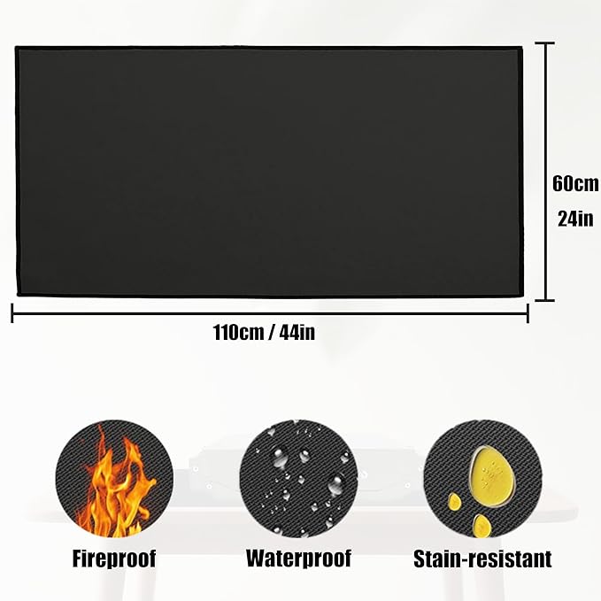Charmline 20x14inch Big Foldable Portable Charcoal Grill, Charcoal Grills for Camping, Picnics, Gardens and Beach Parties, Green, With 44x24in Fireproof Mat
