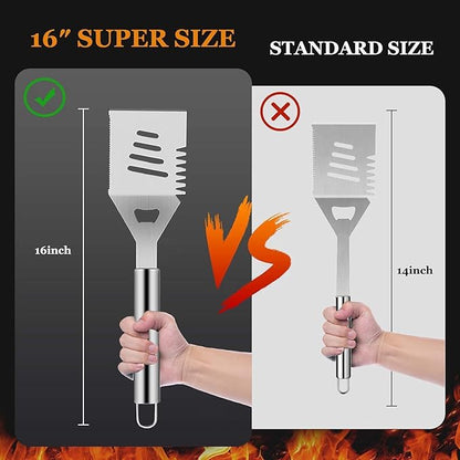 MUJUZE BBQ Grill Accessories Set,Grill Accessories Gifts for Fathers Day,BBQ Grill Sets for Men,31PCS Grilling Gifts for Men,Grilling Accessories with Apron for Dad,Barbecue Tool Sets