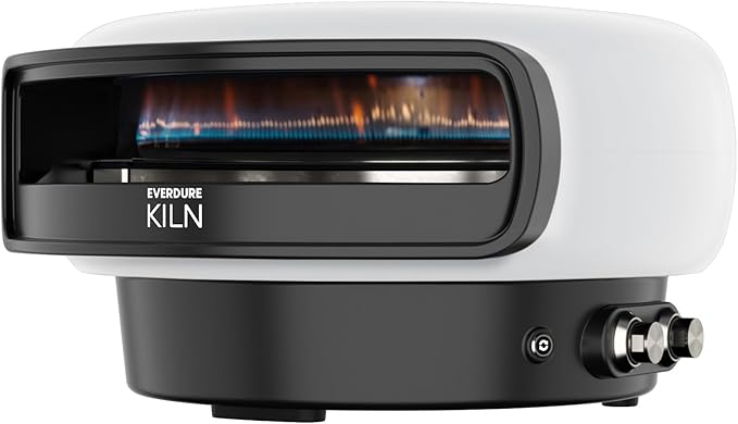 Everdure KILN R Series 2-Burner Gas Pizza Oven - 16” Restaurant Quality Pizza in Under 2 Minutes - Backyard, Portable Pizza Oven for Families & Pizza Enthusiasts, Cooks More Than Pizza, Stone