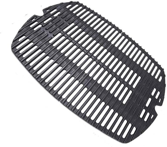 Uniflasy 7645 Cast Iron Cooking Grates for Weber Q200, Q220, Q2000, Q2400 Series Gas Grills, for Weber 396000, 396001 Grill Parts Grill Grates Replacement for Weber 7645 65811 69935, 2 Pack