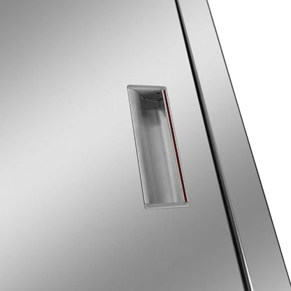 Outdoor Kitchen Door 24" W x 17" H Stainless Steel BBQ Single Access Door Flush Mount Vertical Wall Doors with Handle Suitable for Grilling Station Outside Cabinet Outdoor Kitchen