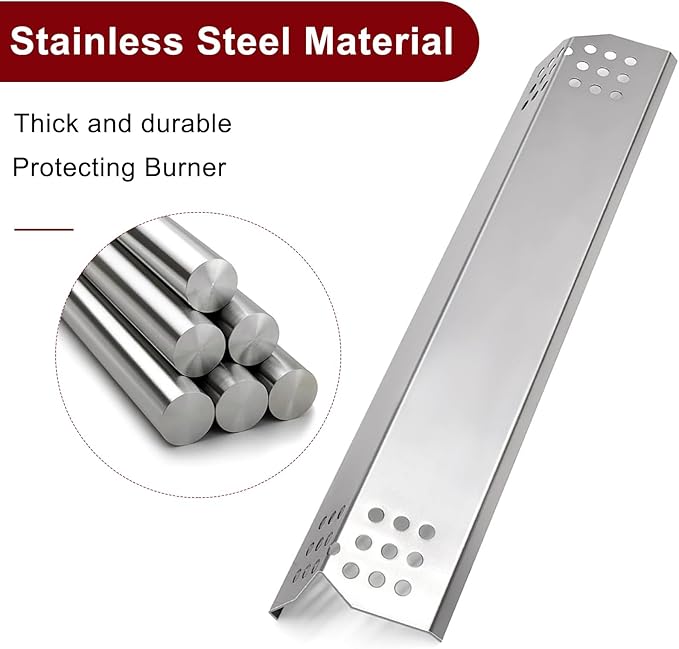 Hiorucet Grill Parts for Kitchenaid Grill 720-0787D, 720-0953, 730-0953, 720-0953A, Stainless Steel Heat Plates Shields, Burners Tubes and Ignitors for Kitchen Aid 3 Burner Grill Replacement Parts.