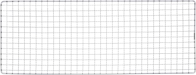 HARFINGTON Square BBQ Grill Net 19x50cm Electroplated Stainless Steel Barbecue Mesh Mat for Baking Smoking Charcoal Grilling Roasting