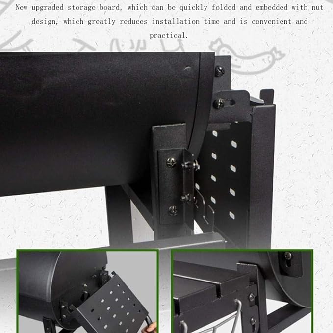 Portable Charcoal Grill Thick Stainless Steel Outdoor Barbecue Grill, Camping BBQ Grills with Stable Durable Stretchable Dining Rack,A-1