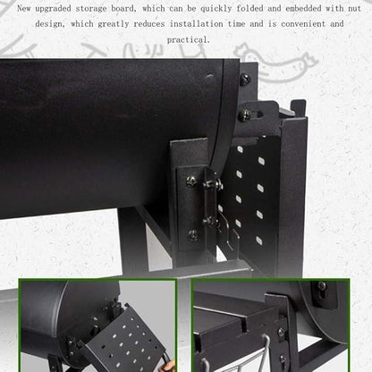 Portable Charcoal Grill Thick Stainless Steel Outdoor Barbecue Grill, Camping BBQ Grills with Stable Durable Stretchable Dining Rack,A-1