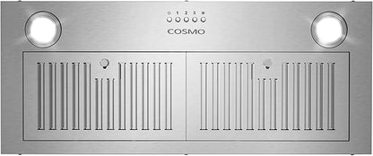 COSMO COS-30IRHP 30 in. Lumin Collection 380 CFM Ducted Insert Range Hood, Button Controls, LED Lights, Stainless Steel