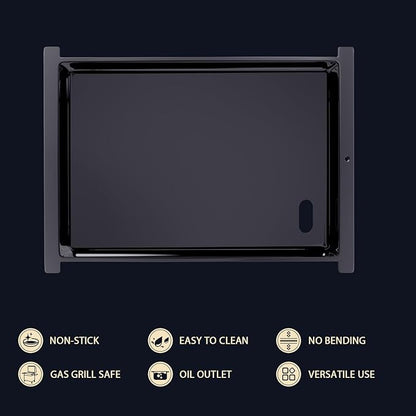 17 X 12 Ceramic Half Griddle Plate for Ninja FlexFlame PG300 XSKHLFGRIDLE, Easy-Check Fit Accessory for Outdoor Cooking or Use