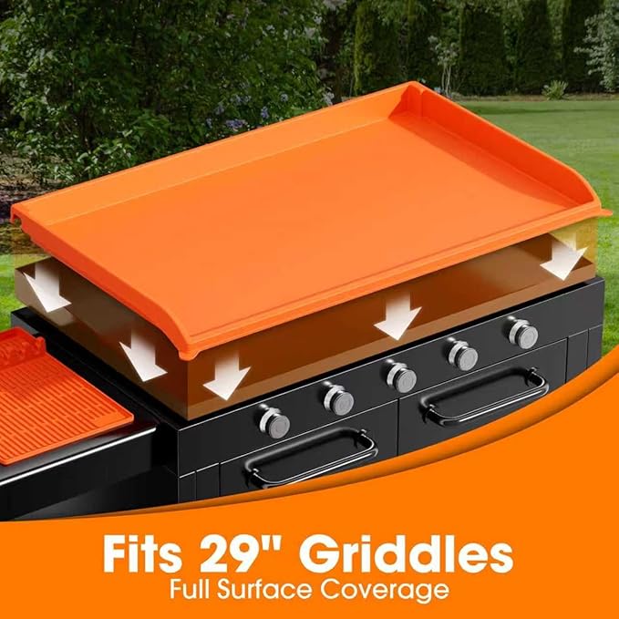 Snuggery 29 Inch Griddle Mat Kit for Blackstone – Heavy-Duty Silicone Flat Top Grill Cover with Tool Mat – Outdoor Waterproof Rust-Prevention BBQ Protector for Backyard & All-Season Storage