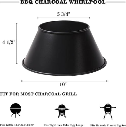 Whirlpool BBQ Accessories for Weber 22, 26.75 Inch WSM Smokey Mountain, Double Rolled Edge, Kettle Grill Accessories Fit Kamado Joe, Big Joe and L/XL Big Green Egg