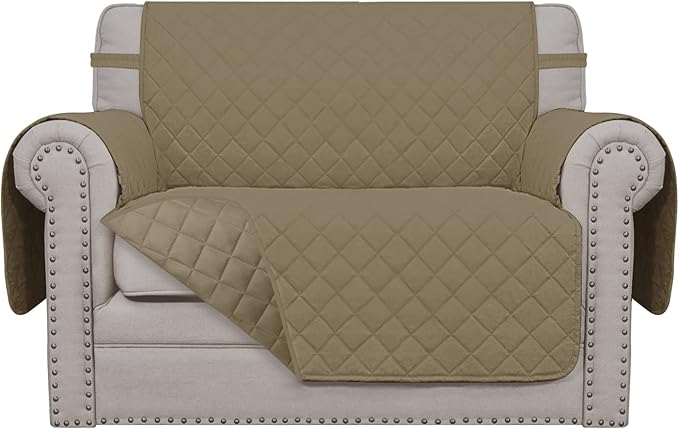 Easy-Going Reversible Couch Cover, Oversized Chair, Beige/Beige | Machine Washable Slipcover For Dogs, Water Resistant Furniture Mat For Living Room, Non-Slip Sofa Cover, Pet Friendly
