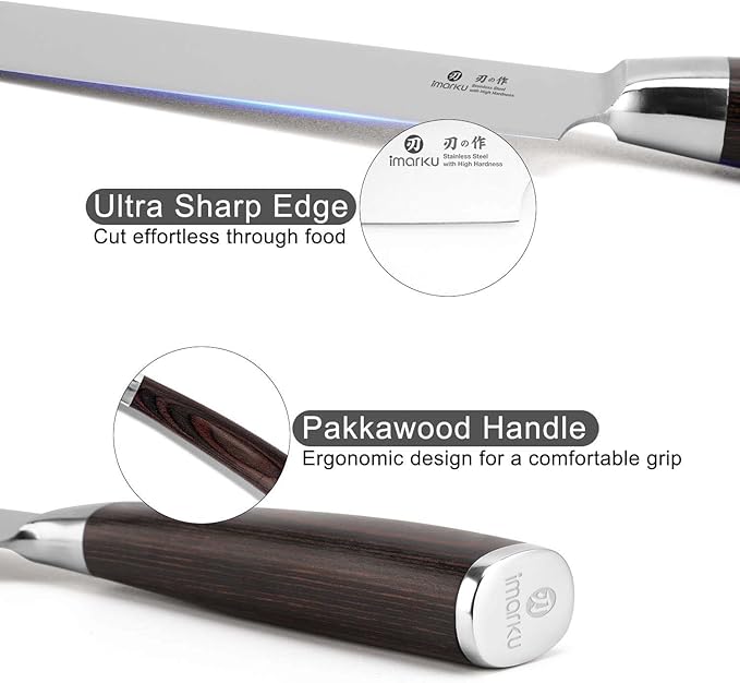 imarku Japanese Chef Knife - Sharp Kitchen Knife 8 Inch Chef's Knives HC Steel Paring Knife, Unique Gifts for Men and Women, Gifts for Mom or Dad, Kitchen Gadgets with Gift Box, Fathers Gifts