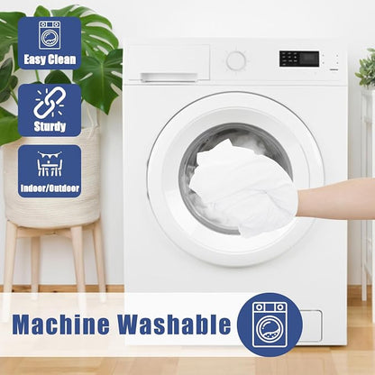 Moosfor 2 Pack Rectangle Spandex Fitted Table Cloth, 4FT Elastic Tablecloth | Washable Picnic Table Cover, Stretch Waterproof Table cloths for Party, Patio, Dining, Kitchen, 30" x 48", White