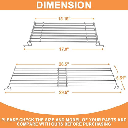 Adjustable Grill Warming Rack for Charbroil Performance 3/4 Burner Grill Replacement Parts 463448021 463365021 463352521 463732623 463354021, Swing Away Grid for Charbroil Grill Accessories