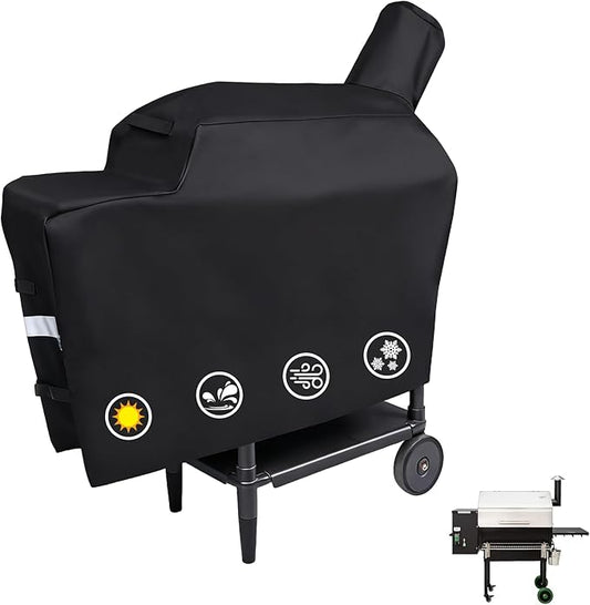 Utheer Grill Cover for Green Mountain Grill Daniel Boone Choice Grill, Heavy Duty 600D Waterproof Fabric Grill Cover for GMG-3001, Black