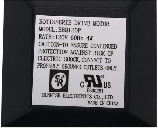 Homend Universal Grill Electric Replacement Rotisserie Motor 120 volt 4 Watt On/Off Switch, Black (Black)