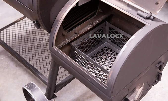 Total Control ® BBQ Charcoal Basket smoker pit fire box basket 12 x 10 x 6 Laser Cut - HEAVY DUTY