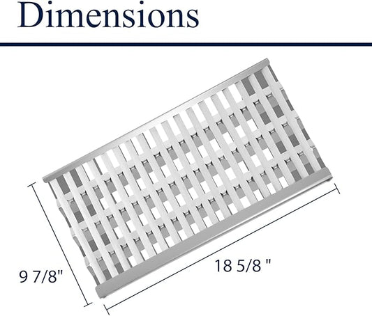 18 5/8" Stainless Steel Grill Heat Plates Shield Flame Tamer Ceramic Rod Complete DCS Grill Replacement Parts for 27DBQR, 27DBR, BGA48-BQARL, 36EBQAR, 48DBQ