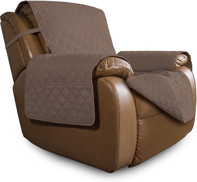Easy-Going Reversible Couch Cover, Oversized Recliner, Brown/Brown | Machine Washable Slipcover For Dogs, Water Resistant Furniture Mat For Living Room, Non-Slip Sofa Cover, Pet Friendly