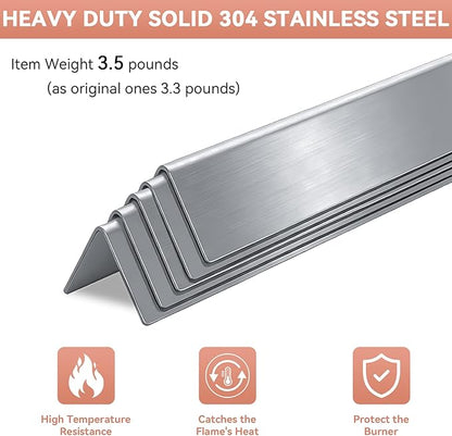 7636 Flavorizer Bars for Weber Spirit II E-310 & E-310 300 Series E320 E330 E315 S310 S320 S330 with Front Control, Stainless Steel Flavorizer Bars for Weber Spirit II GS4 67046 69797 68843, 5 Pack