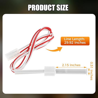 Hot Flash Ceramic Igniter Rod Compatible with Rec Tec Wood Pellet Grills, Recteq RT-B380, RT-590, RT-700, RT-1250 Grill Ignitor Replacement Part - Wire Length 830mm/32.68inch