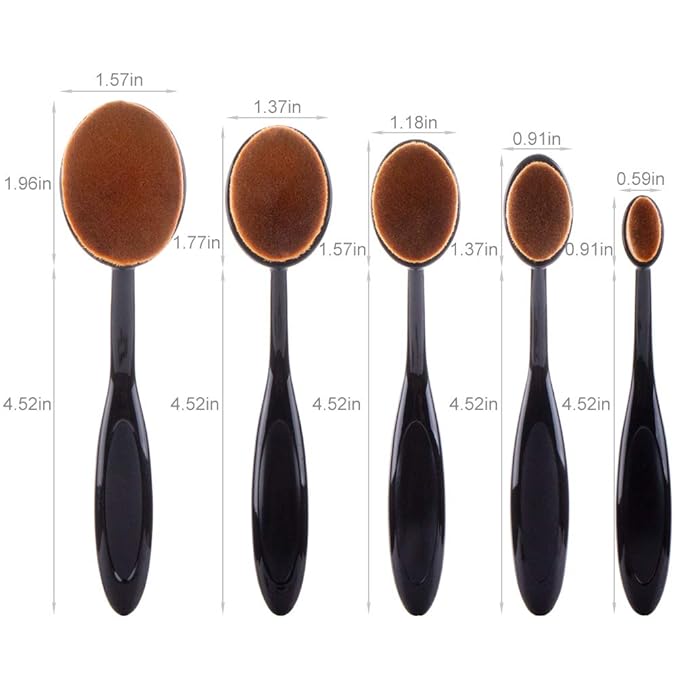 UNIMEIX 5 Pack Blending Brush for Card Making Crafting Ink Blender Brushes Set Tool Paper Background Brush Drawing Scrapbooking & Stamping Supplies (Brown)