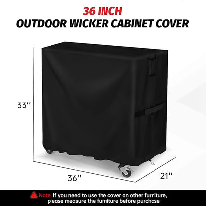 Prep Grill Table Cover, 36 Inch Waterproof Storage Cabinet Cover | All Weather Protection, Outdoor Patio Bar Cart Table Cover - 36 x 21 x 33 Inch