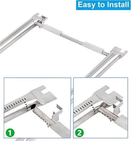 Gassaf 18 inch Burner Tube Set Replace for Weber 69785, Weber Spirit 200, Spirit E210 S210 E220 S220 Series Gas Grills with Up Front Controls(2013 Model Years and Newer),Stainless Steel durable Burner