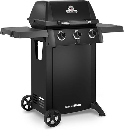 Broil King 814954 Gem 310 Shadow 3-Burner Propane Gas Grill in Black