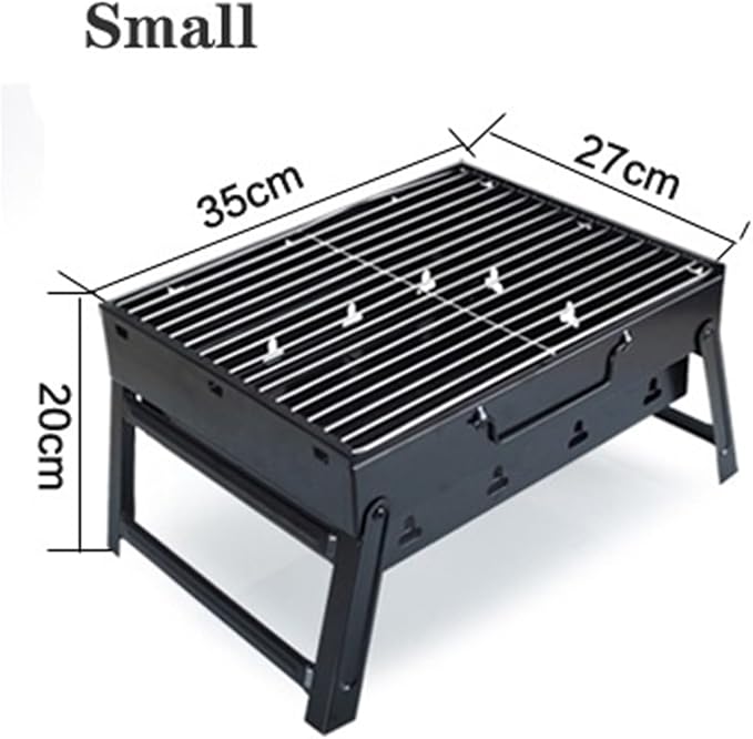Portable BBQ Grills Stack Charcoal 3-5 People Thicken Barbecue Tools Complete Foldable Outdoor(Small)