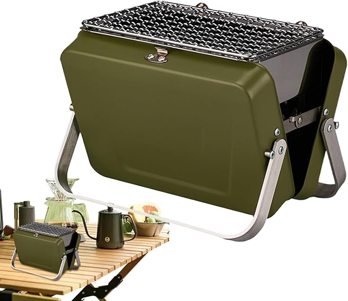 Portable Charcoal Grill, Charcoal Grill, Outdoor Table Grill Oven, Foldable Cooking Stove for Camping, Patio, Backyard and Anywhere for Outdoor Cooking