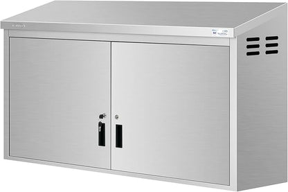 KoolMore 60 in. Stainless Steel Wall Cabinet with Hinged Doors, NSF Certified (KM-WMC-1560-S)