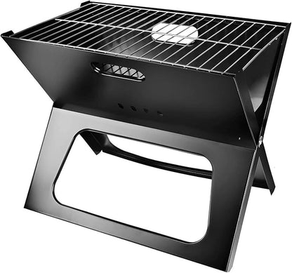 NewHome Foldable Portable Charcoal BBQ Barbecue Grill Camping Home Outdoor Party Smoker For Yard Garden Terrace Picnic Travel Tailgating Backpacking Camping Beach Patio