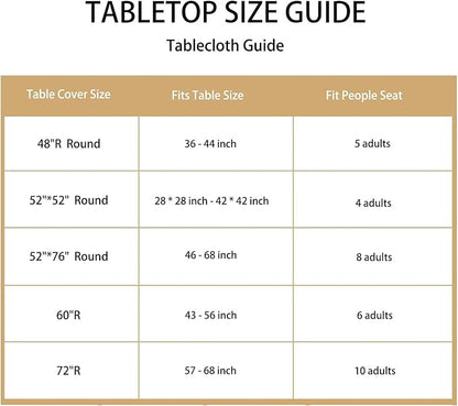 LUSHVIDA Round Waterproof Table Cover Elastic Vinyl Fitted Tablecloth Elastic Edged Plastic Table Cloth (Champagne, Best for Up to 45-56 Inch Round)
