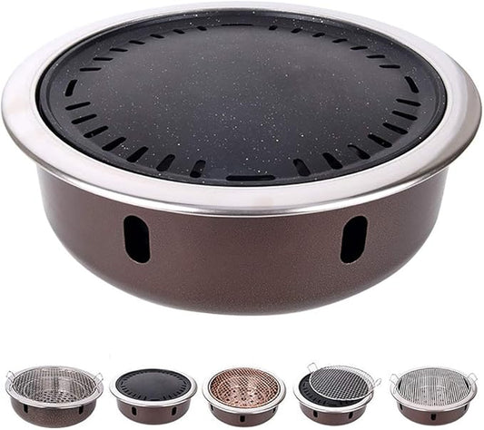 BBQ Barbeque Barbecue Grill,Charcoal Grill,High-end Barbecue Grill,Split Type,Indoor and Outdoor,4-8 People,5 Styles (Color : E)