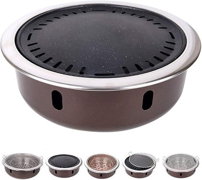 BBQ Barbeque Barbecue Grill,Charcoal Grill,High-end Barbecue Grill,Split Type,Indoor and Outdoor,4-8 People,5 Styles (Color : E)